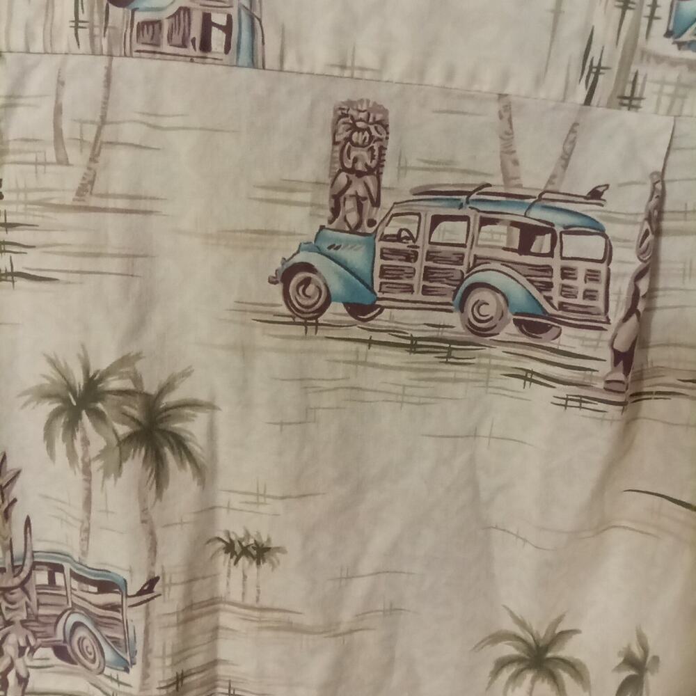 RJC LTD. Hawaiian Button Up Surf Board tiki Statue Wagon Sz. Med. Beach - Picture 4 of 4